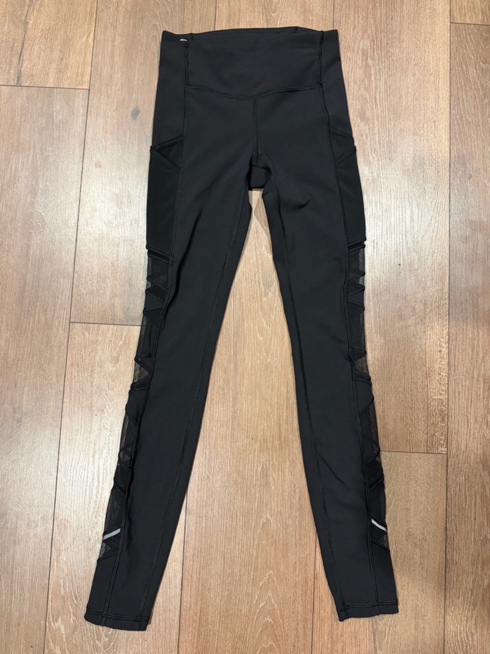 🖤 Lululemon Pace Rival Tight Black Mesh Panel Leggings Size 2